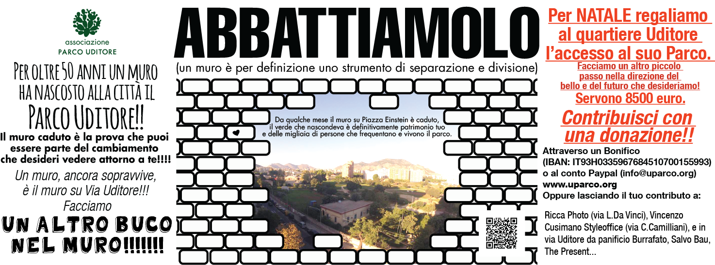 Per Natale regaliamo al quartiere e al parco l’ingresso da via uditore!!! Aiutaci a realizzare questo sogno! :-)