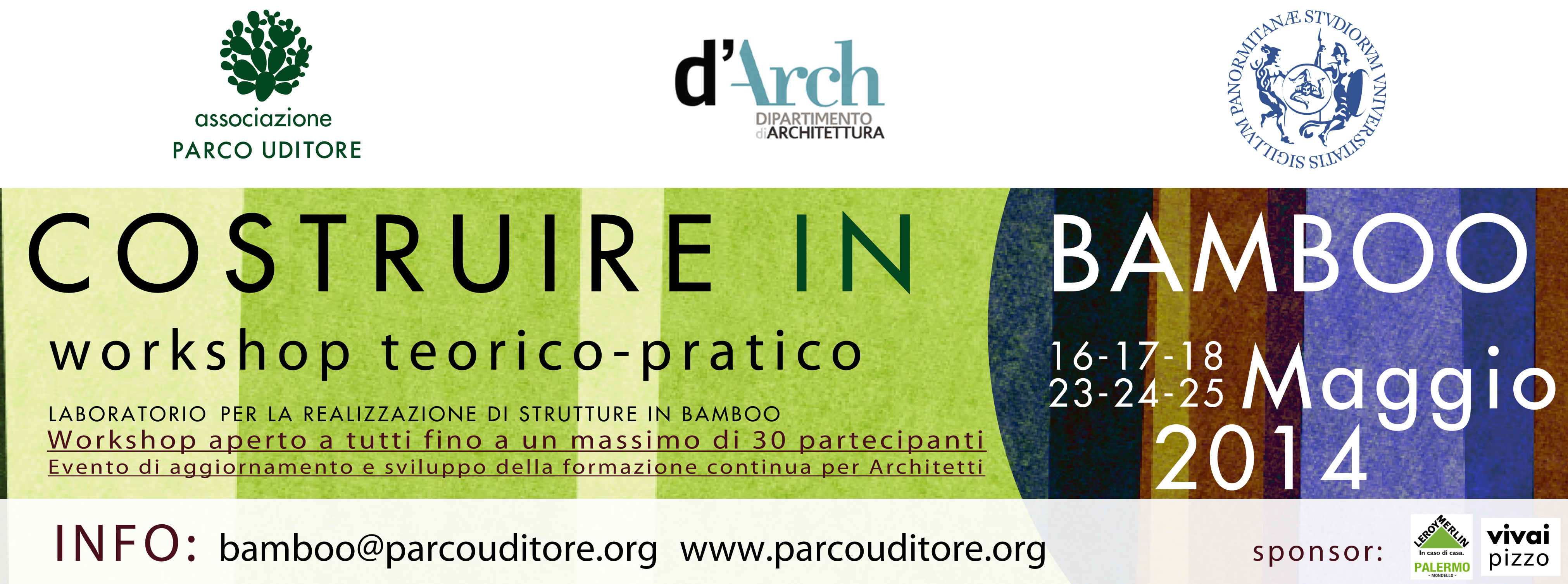 COSTRUIRE IN BAMBOO – Workshop per la realizzazione di strutture in bamboo
